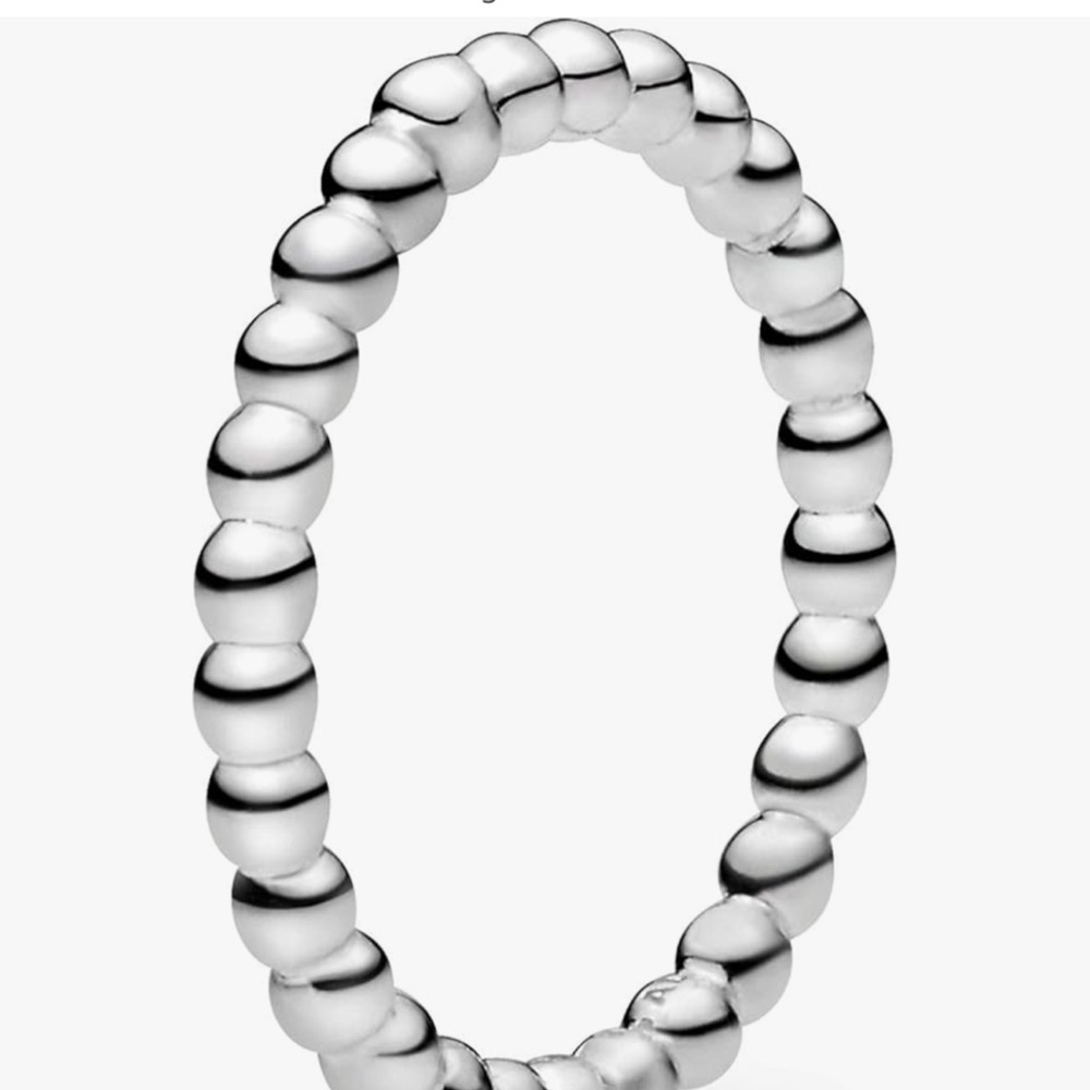 Pandora beaded silver ring size 7.5(56)